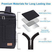Carica l&#39;immagine nel visualizzatore di Gallery, Lifewit 20L Zaino Termico Borsa Termica Porta Pranzo Frigo Nero