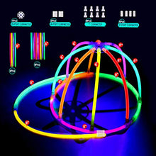 Carica l&#39;immagine nel visualizzatore di Gallery, AMZJUPWM Braccialetti Luminosi Fluorescenti 490pcs, Glow Stick 106 100PCS - Ilgrandebazar