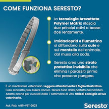 Carica l&#39;immagine nel visualizzatore di Gallery, Elanco Seresto Collare antiparassitario, Per cani oltre 8 kg, Elimina pulci, zecche, pidocchi e protegge dal rischio di trasmissione, Della leishmaniosi fino a 8 mesi, 1 pezzo
