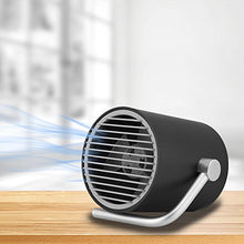 Carica l'immagine nel visualizzatore di Gallery, Fancii Mini Ventilatore da Tavolo USB con Turbo a Doppia Elica e Nero