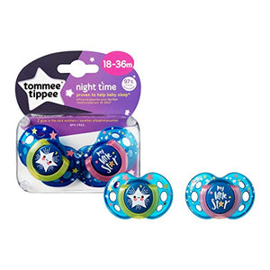 Tommee Tippee Succhietti Night Time, 18-36 Mesi, Modelli assortiti, 2 Pezzi - Ilgrandebazar