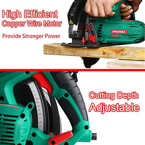 HYCHIKA Sega Circolare 1500W, 6 Velocità variabile, 2200-4700PRM, 2 lame per... - Ilgrandebazar