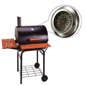 Nuzzo Tech - Barbecue Termometro Sonda Coperchio Temperatura Nero e Acciao - Ilgrandebazar