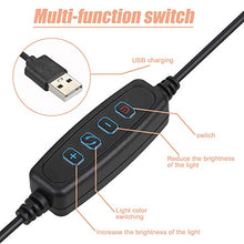 Carica l&#39;immagine nel visualizzatore di Gallery, Zacro - Anello a LED con supporto treppiede e per telefono, 3...