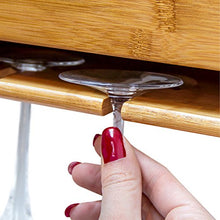 Carica l&#39;immagine nel visualizzatore di Gallery, Relaxdays Scaffale Portabottiglie Vino con Porta Bicchieri Integrato per 4...