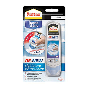 Pattex Bagno Sano Renew, sigillante bianco autolisciante, pratico sigillante... - Ilgrandebazar