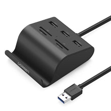 Carica l&#39;immagine nel visualizzatore di Gallery, UGREEN Hub USB 3.0 3 Porte 5Gbps e Card Reader 4 Slot SD TF MS M2 con Nero - Ilgrandebazar