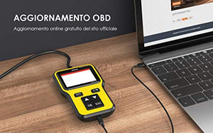 ieGeek OBD2 Diagnosi Auto Italiano, Scanner di Guasto Motore Cancella Errore...