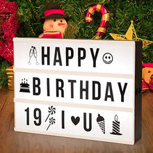 Carica l&#39;immagine nel visualizzatore di Gallery, Adoric Lampada LED Lightbox di Luce bianca con 96 lettere per Natale,Casa,... - Ilgrandebazar