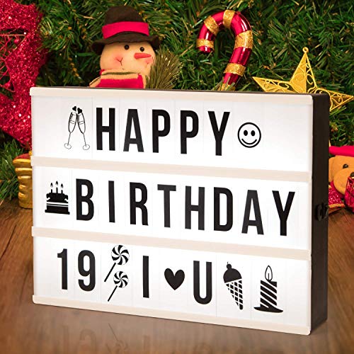 Adoric Lampada LED Lightbox di Luce bianca con 96 lettere per Natale,Casa,... - Ilgrandebazar