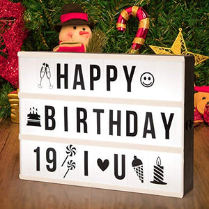Adoric Lampada LED Lightbox di Luce bianca con 96 lettere per Natale,Casa,... - Ilgrandebazar