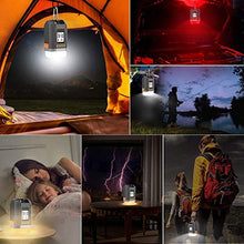 Carica l'immagine nel visualizzatore di Gallery, Lanterna da campeggio a LED ricaricabile e power bank 15000mAh, luce per...