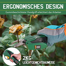 Carica l&#39;immagine nel visualizzatore di Gallery, TECCPO Cesoie da Giardino, 7.2V Forbici a Batteria, 15-22mm Diamerto di...