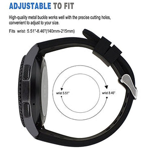 MroTech 22 mm Cinturino di Ricambio Silicone compatibile per Samsung Nero - Ilgrandebazar
