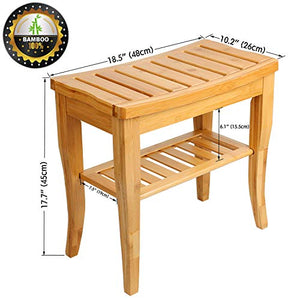 JingPeng - Panca da doccia in legno di bambù, ideale per interni ed esterni...