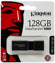 Carica l&#39;immagine nel visualizzatore di Gallery, Kingston DataTraveler 100 G3-DT100G3/128GB USB 3.0, 3.1 PenDrive, 128 128 GB