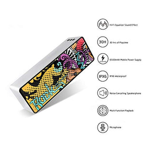 Cassa Bluetooth, Altoparlante Bluetooth Portatili 10W Dual Driver, Argento
