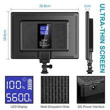Carica l&#39;immagine nel visualizzatore di Gallery, Neewer RALENO Luce 192 LED Ultra Sottile con LCD Display, Batteria a Litio...