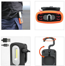 Carica l&#39;immagine nel visualizzatore di Gallery, Lampada da lavoro Ricaricabile Lampade di ispezione Torcia LED COB Arancione - Ilgrandebazar