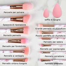 Carica l&#39;immagine nel visualizzatore di Gallery, Pennelli Make Up Start Makers Professional 12Pcs Set di pennelli per trucco...