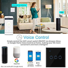 Carica l&#39;immagine nel visualizzatore di Gallery, Interruttore Wifi con LED Touch Screen Casa Intelligente #3, Nero - Ilgrandebazar