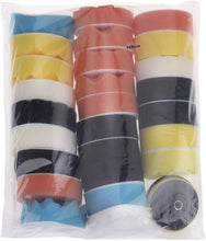 Carica l&#39;immagine nel visualizzatore di Gallery, Faburo Tamponi per lucidatura kit lucidatura auto con adattatore per trapano M10, set di 31 pezzi lucidatura pad spugna, lucidatura lana tampone per lucidatrice e ceretta（31pz）