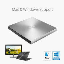 Carica l&#39;immagine nel visualizzatore di Gallery, Asus Masterizzatore Esterno ZenDrive U9M TYPE C, Ultra Slim 8x, Argento - Ilgrandebazar