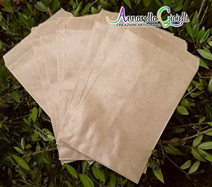 50 pezzi Sacchetti carta kraft, confettata, 10x16 centimetri, avana, bustine... - Ilgrandebazar