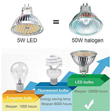Carica l&#39;immagine nel visualizzatore di Gallery, Kdp Lampadine Alogene Gu5.3 Mr16 5W Led, Equivalenti A 50W, Bianco Caldo