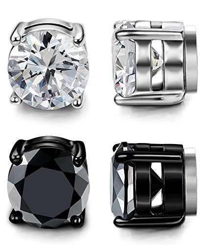 Sailimue Acciaio inossidabile magnetico Orecchini Stud per uomo donna unisex...