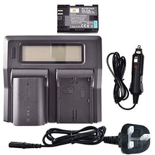 Carica l&#39;immagine nel visualizzatore di Gallery, LP-E6 DSTE - Batteria di ricambio (2 pezzi) e rapida LCD Dual Charger...