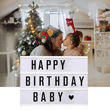 Carica l&#39;immagine nel visualizzatore di Gallery, Adoric Lampada LED Lightbox di Luce bianca con 96 lettere per Natale,Casa,... - Ilgrandebazar