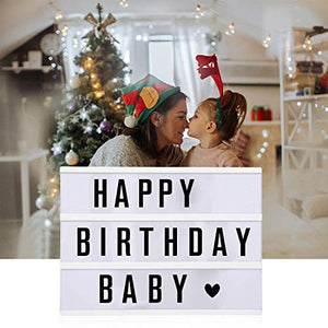 Adoric Lampada LED Lightbox di Luce bianca con 96 lettere per Natale,Casa,... - Ilgrandebazar