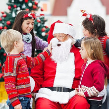 Carica l&#39;immagine nel visualizzatore di Gallery, Costume babbo natale,Vestito babbo natale uomo, Pantaloni con fascia elastica, Costume universale da Babbo Natale taglie forti, Set festa di Natale, Cosplay