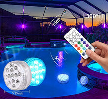 Carica l&#39;immagine nel visualizzatore di Gallery, Jialisita Sommergibili LED Luci Piscina 13 Led Sommergibile 2 pezzi