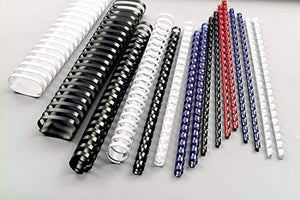 GBC Anelli Plastici CombBind, 10 mm, 65 Fogli di Capacità, A4, 21 10 Blu