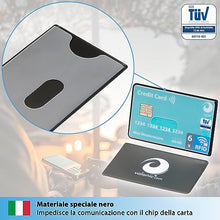 Carica l&#39;immagine nel visualizzatore di Gallery, valonic Custodia RFID Blocker – 6 pezzi – Certificazione TÜV – Plastica – Trasparente – Custodia NFC – Custodia per carte di credito e carte di credito, trasparente, 6x Seiteneinschub, Porta carte di