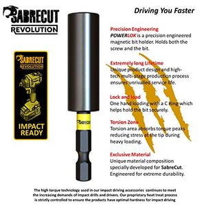 SabreCut, Set di 2 porta punte magnetici professionali SCRK1 da 60 mm e 152...