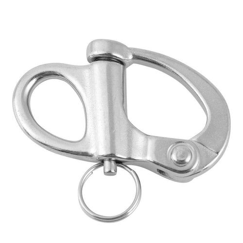 Alomejor Sgancio Rapido Moschettone in Acciaio Inox con Anello Tondo 12*52mm - Ilgrandebazar