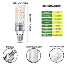 Carica l&#39;immagine nel visualizzatore di Gallery, LED E14 wowatt Lampadine Lampade 1600LM 16W pari a 120W Luce 5x Led 16w Calda - Ilgrandebazar