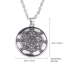 Carica l&#39;immagine nel visualizzatore di Gallery, Collana con Sigillo di Salomone, amuleto portafortuna Stella David e... - Ilgrandebazar