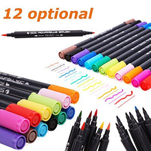 Carica l&#39;immagine nel visualizzatore di Gallery, Beupro Set Pennarelli Acquerello, 12 a Colori Doppia Punta per... - Ilgrandebazar