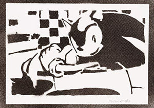 Poster Sonic The Hedgehog Handmade Graffiti Street Art - Artwork