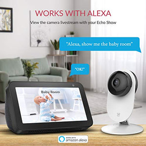 YI Home Camera 1080p ,Telecamera Wi-Fi Interno Compatibile con Alexa Bianco