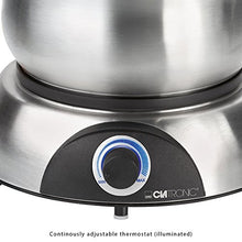 Carica l&#39;immagine nel visualizzatore di Gallery, Clatronic 261704 Fonduta con 8 forchettine, Acciaio Inossidabile, Argento, XL - Ilgrandebazar