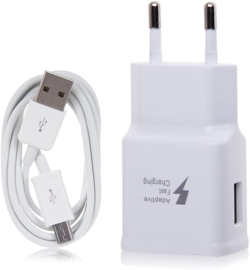 CARICATORE + CAVO SAMSUNG originale EP-TA20 FAST CHARGING per GALAXY S6 S7 S6EDGE