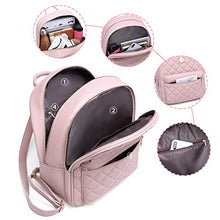 Carica l&#39;immagine nel visualizzatore di Gallery, Zaino Donna, Myhozee Borsa Donna Pelle PU Zainetto impermeabile Nero