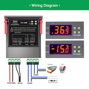 diymore STC-1000 Regolatore di Temperatura Termostato Stc-1000 Ac 110v-220v - Ilgrandebazar
