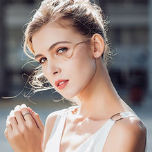 Carica l&#39;immagine nel visualizzatore di Gallery, Anello a forma di cuore in argento Sterling 925 con zirconia cubica nera... - Ilgrandebazar