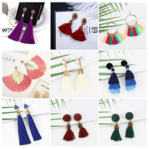 Phogary Orecchini a Nappa Lunga (10 Paia) Pendenti Bohemien,... - Ilgrandebazar